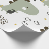 Kleine dinosaurus cadeaupapier (Hoek)