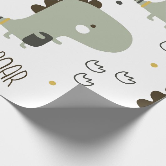 Kleine dinosaurus cadeaupapier (Hoek)