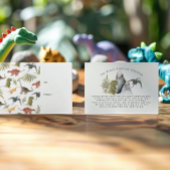 Kleine dinosaurus | Display Douche Uitnodiging inv Informatiekaartje