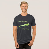 Kleine dinosaurus, erg eng Tri-Blend shirt (Voorkant volledig)