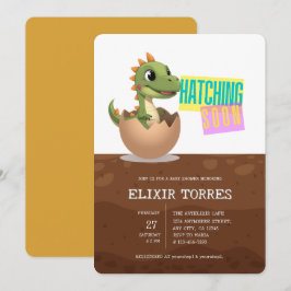 Kleine dinosaurus komt binnenkort uit het ei kaart