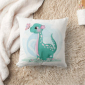 Kleine dinosaurus met botervliegenkussen kussen (Deken)