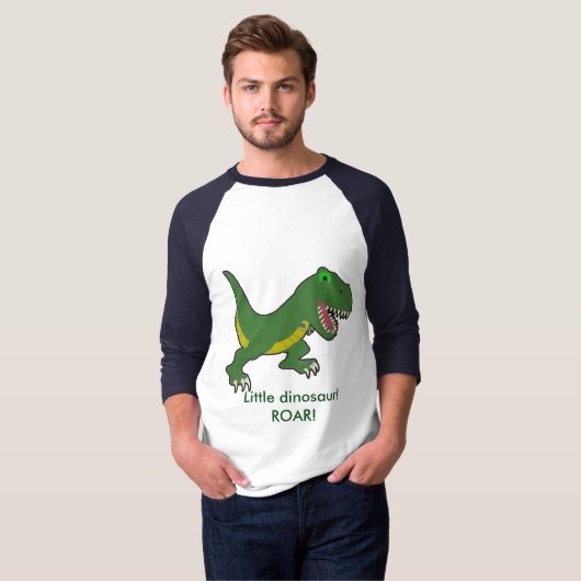 Kleine dinosaurus met lange mouwen t-shirt (Voorkant volledig)