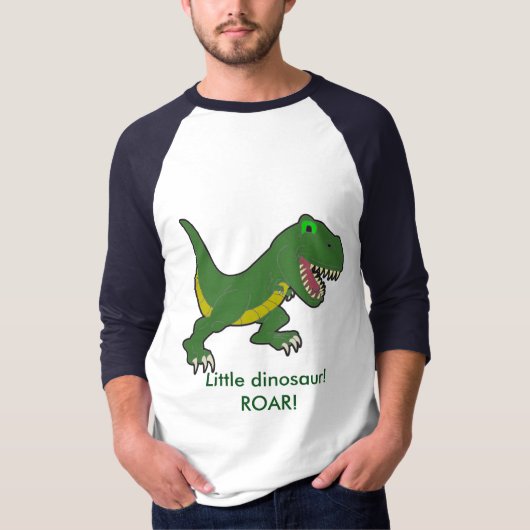 Kleine dinosaurus met lange mouwen t-shirt (Voorkant)