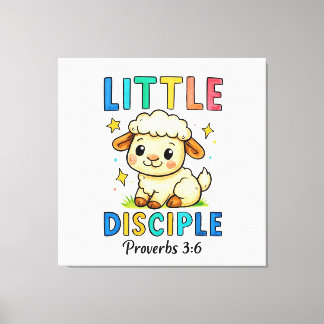 Kleine Discipel Spreuken 3:6 Canvas Afdruk