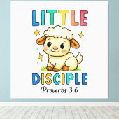 Kleine Discipel Spreuken 3:6 Canvas Afdruk (Insitu (Houten vloer))