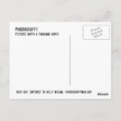 Kleine Dog Revenge. Briefkaart (Achterkant)