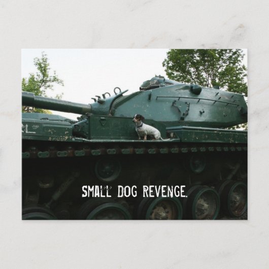Kleine Dog Revenge. Briefkaart (Voorkant)