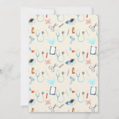Kleine dokter is op weg naar medisch Baby shower Kaart (Achterkant)