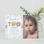 Kleine Donut Boys 2e verjaardag Kaart (Staand voorkant)