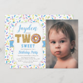 Kleine Donut Boys 2e verjaardag Kaart (Voorkant / Achterkant)