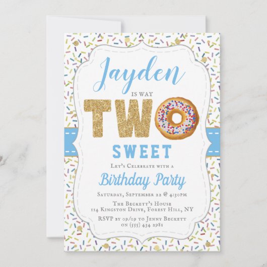 Kleine Donut Boys 2e verjaardag Kaart (Voorkant)