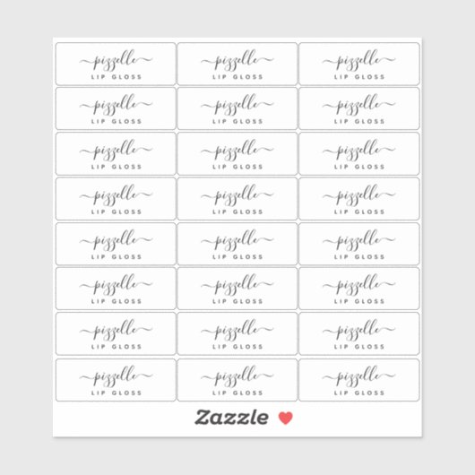 Kleine Doorschijnende Clear Make-up Label Lip Glos (Vel)