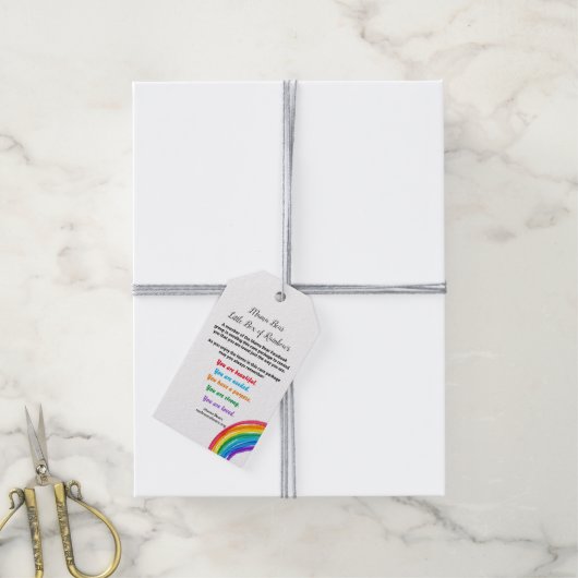 Kleine doos van het label van Rainbows Cadeaulabel (Met Touw)