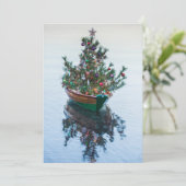 Kleine Dory met Kerstboom Feestdagenkaart (Staand voorkant)