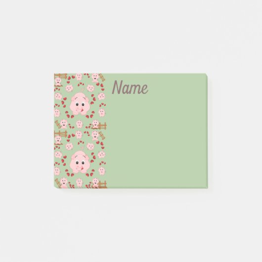 Kleine draaistellen en hartenlantaarns afdrukken post-it® notes (Voorkant)