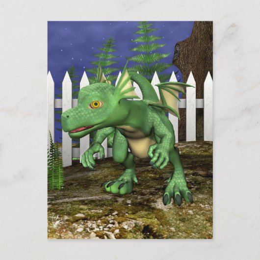 Kleine draak briefkaart (Voorkant)