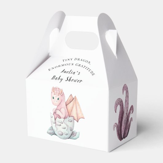 Kleine draak, enorme dankbaarheid bedankdoosjes (Voorkant Zijde)