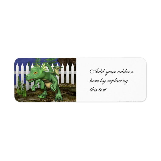 Kleine draak etiket (Voorkant)