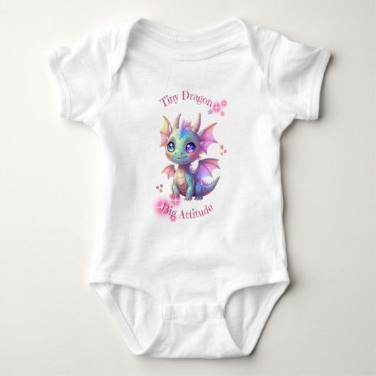 Kleine Draak, Grote Attitude – Mooie Kawaii Draak Romper (Voorkant)