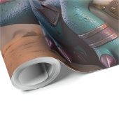Kleine Draak, Grote Energie – De Ember Clockling Cadeaupapier (Rol Hoek)