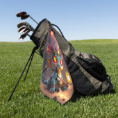 Kleine Draak, Grote Energie – De Ember Clockling Golfhanddoek (Groen)