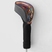 Kleine Draak, Grote Energie – De Ember Clockling Golfheadcover (Schuin)