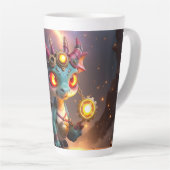 Kleine Draak, Grote Energie – De Ember Clockling Latte Mok (Rechterhoek)