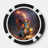 Kleine Draak, Grote Energie – De Ember Clockling Poker Chips (Achterkant)