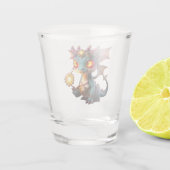 Kleine Draak, Grote Energie – De Ember Clockling Shot Glas (Achterkant)