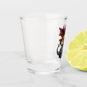 Kleine Draak, Grote Energie – De Ember Clockling Shot Glas (Links)