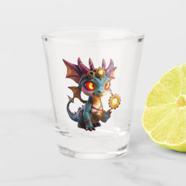 Kleine Draak, Grote Energie – De Ember Clockling Shot Glas