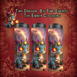 Kleine Draak, Grote Energie – De Ember Clockling Thermosbeker