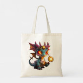 Kleine Draak, Grote Energie – De Ember Clockling Tote Bag (Achterkant)