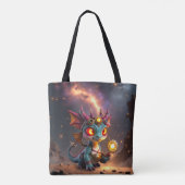 Kleine Draak, Grote Energie – De Ember Clockling Tote Bag (Achterkant)