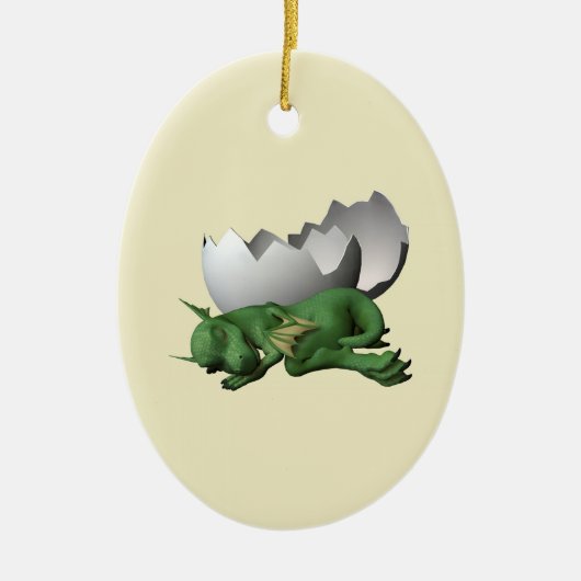 Kleine Draak Keramisch Ornament (Voorkant)