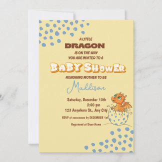 Kleine Draak Komt Gauw baby shower Kaart