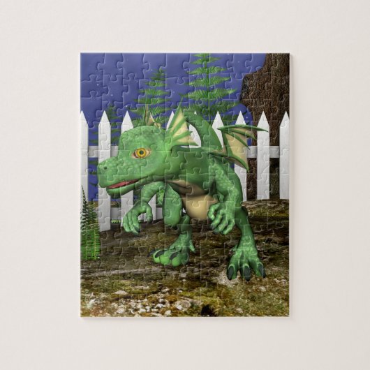 Kleine draak legpuzzel (Verticaal)