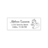 Kleine draak met een Teacup-adres 2 Zelfinktende Stempel (Design)