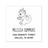 Kleine draak met een Teacup-adres bevestigen Zelfinktende Stempel (Design)