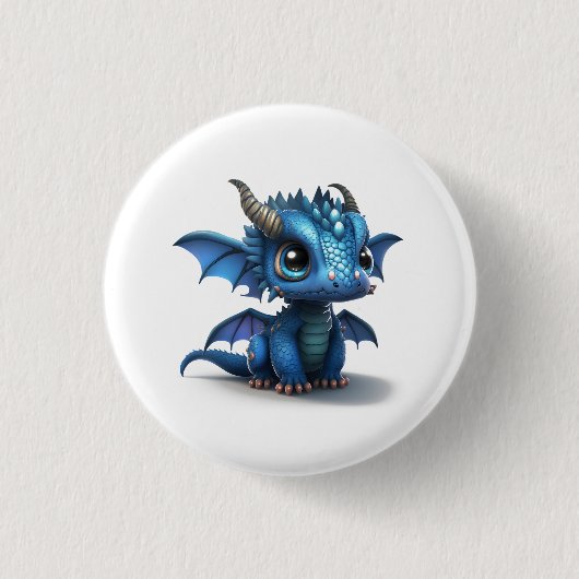 Kleine Draak Ronde Button 3,2 Cm (Voorkant)