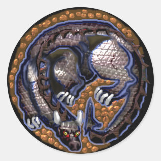 kleine draak ronde sticker