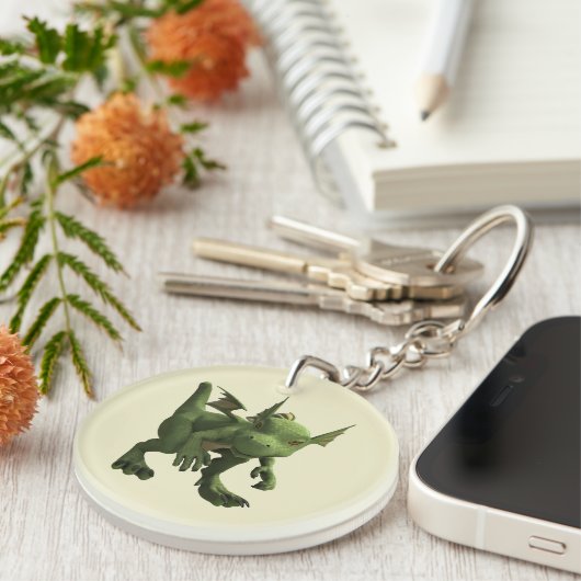 Kleine Draak Sleutelhanger (Voorkant Rechts)