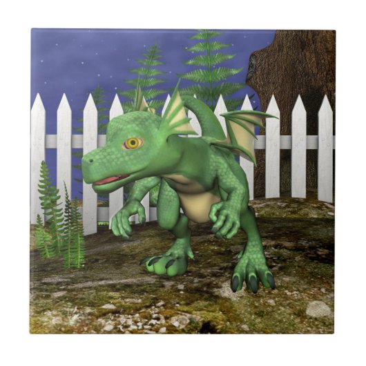 Kleine draak tegeltje (Voorkant)