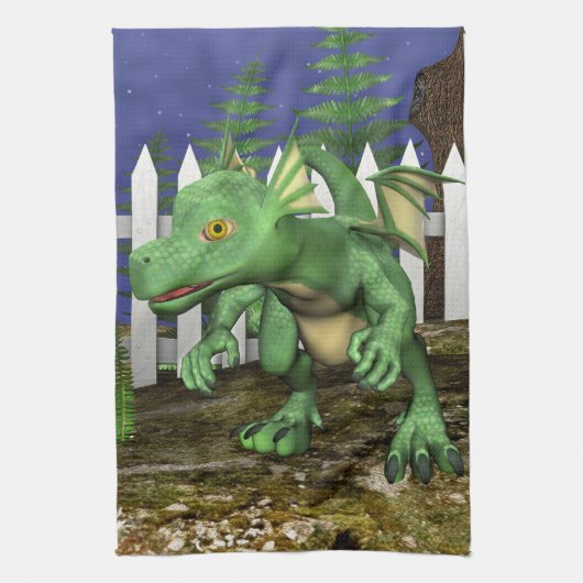 Kleine Draak Theedoek (Verticaal)