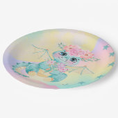 Kleine draak van pastel op zaterdag/Baby shower Papieren Bordje (Gekanteld)