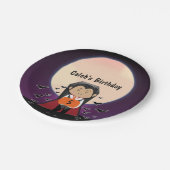 Kleine Dracula Halloween Verjaardagsfeestje Borden Papieren Bordje (Gekanteld)