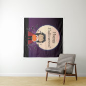 Kleine Dracula kostuum Halloween feest achtergrond Wandkleed (In Situ (horizontaal))