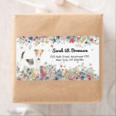 Kleine dragerhaastische fox terrier Dog Etiket (Insitu)