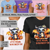 Kleine Dragon Baby, grote Halloween plezier, pompo T-shirt